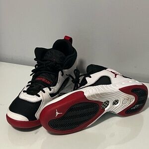 Jordan pro Rx Kids Sneakers in Black, White, and Red Accents